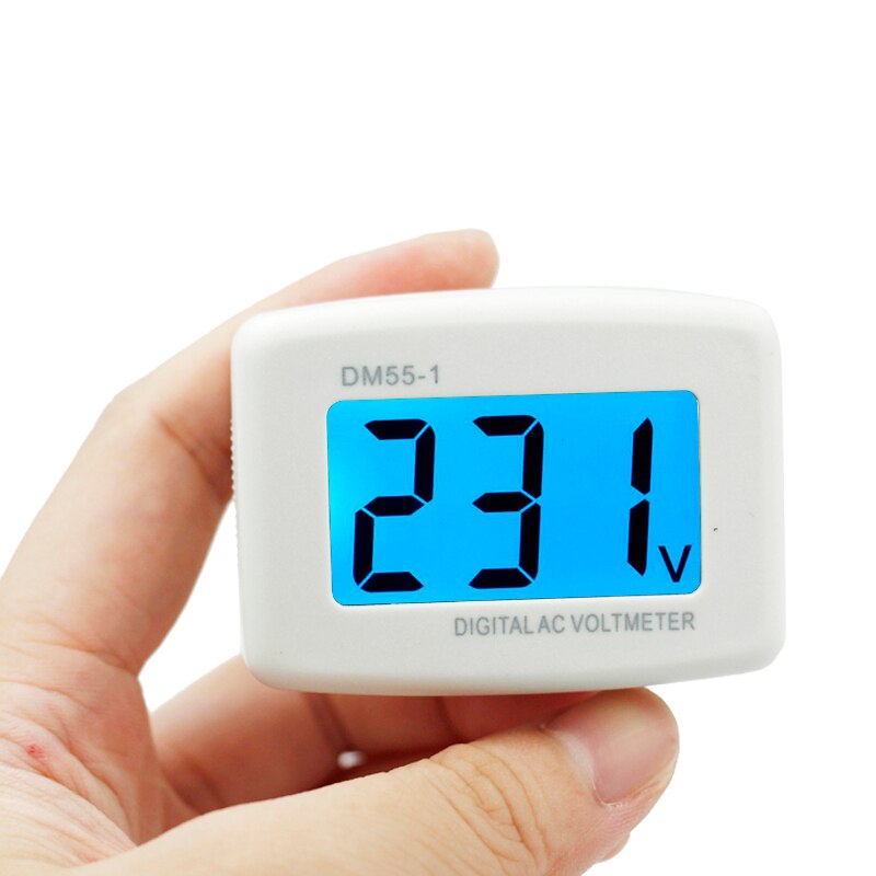 DM55-1 Digital AC Voltmeter AC 80-300V LCD Volt Meter Socket Voltage Tester Meter Header 110V 220V EU&amp;US Plug Wall Flat 40% Off