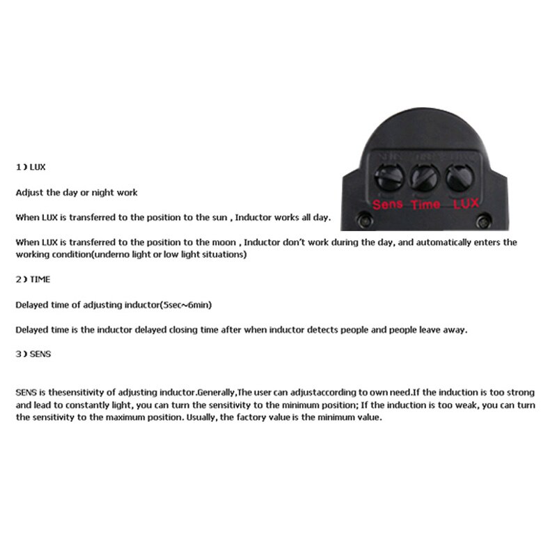 Buitenbewegingssensor  ac85-265v 220v 110v wandlamp led pir infrarood beweging 180 graden draaischakelaar sensor detector