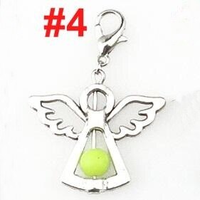 14 pçs encantos feitos à mão colorido acrílico grânulos charme anjo da guarda asas diy pingente para jóias 22526: color 4