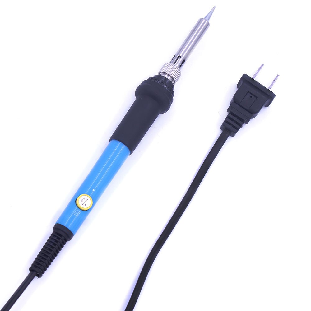 60W Kit de soldadura eléctrico de hierro de soldadura herramientas manija de la estación de soldadura de herramientas para reparación de soldaduras de madera de herramienta de grabación soldador estaño
