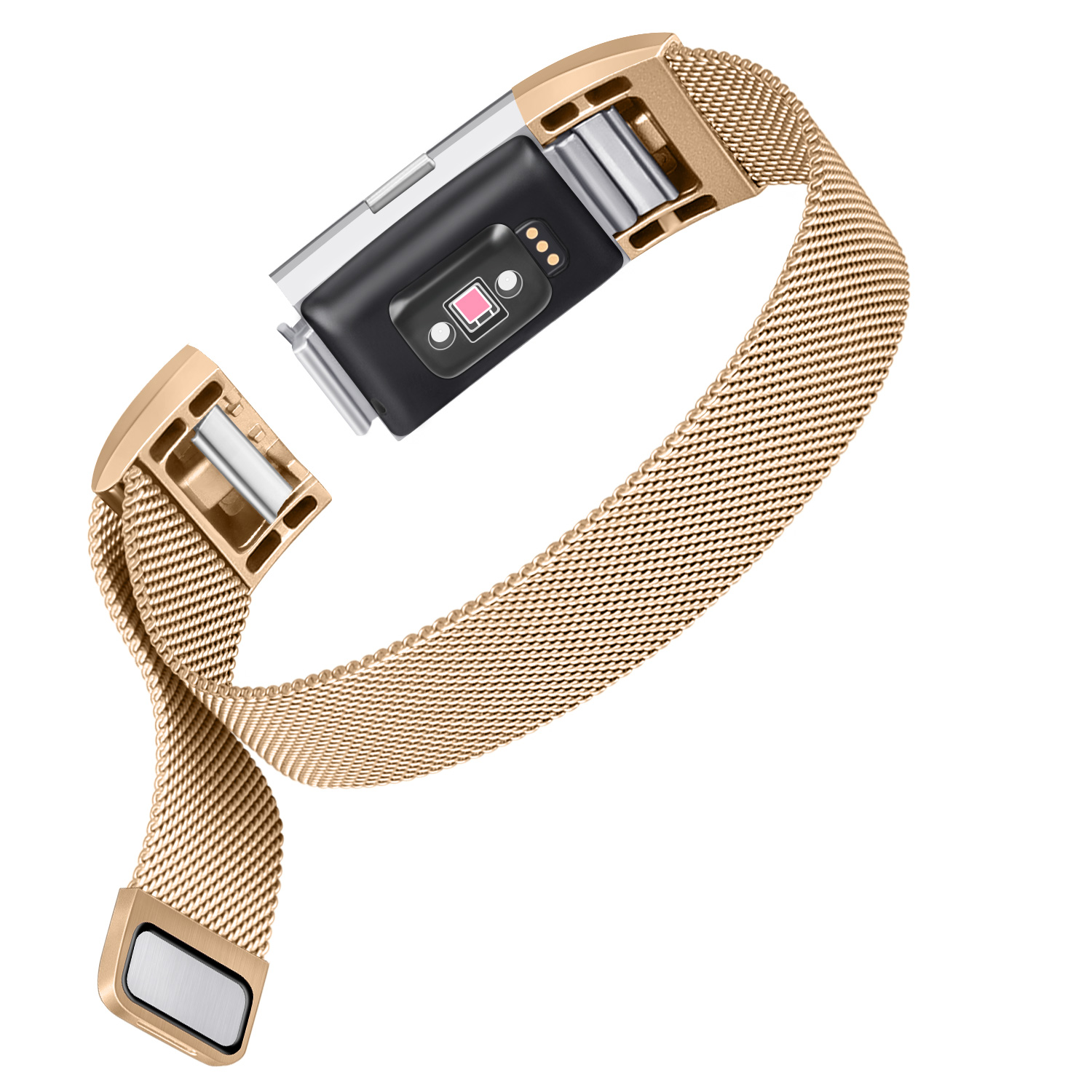 Magnetische metalen band voor Fitbit Charge 2-band vervangende armband Polsband voor Fitbit Charge 2-band Slimme horlogebandaccessoire