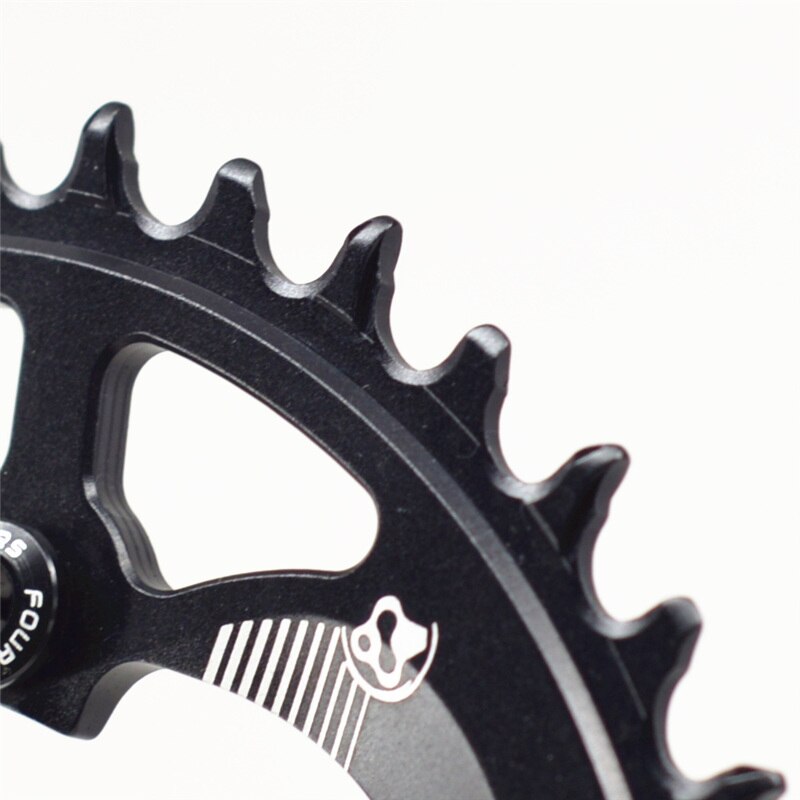 Fouriers mtb positivo e negativo rotonda dente piatto disco singolo mountainbike disco 94 96 104 120 bcd cykel kædehjul
