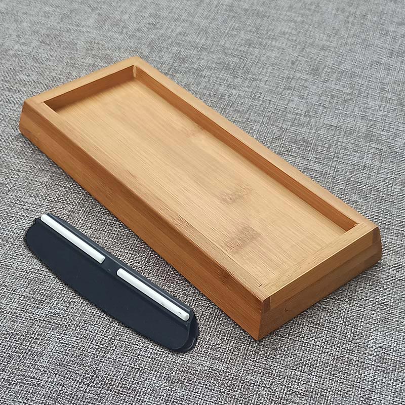 Sharpening Stone Holder Knife Accessories Whetstone Base Sharpening Bamboo/Silica Gel Base System Kitchen Knife Sharpener Tools: B