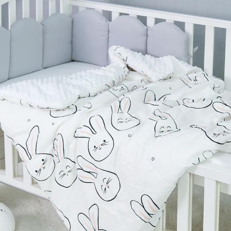Babytæppe quilt bomuld bubble fleece nyfødt svøbe wrap tæpper småbørn spædbarn krybbe sengetøj blød quilt klapvogn tæpper
