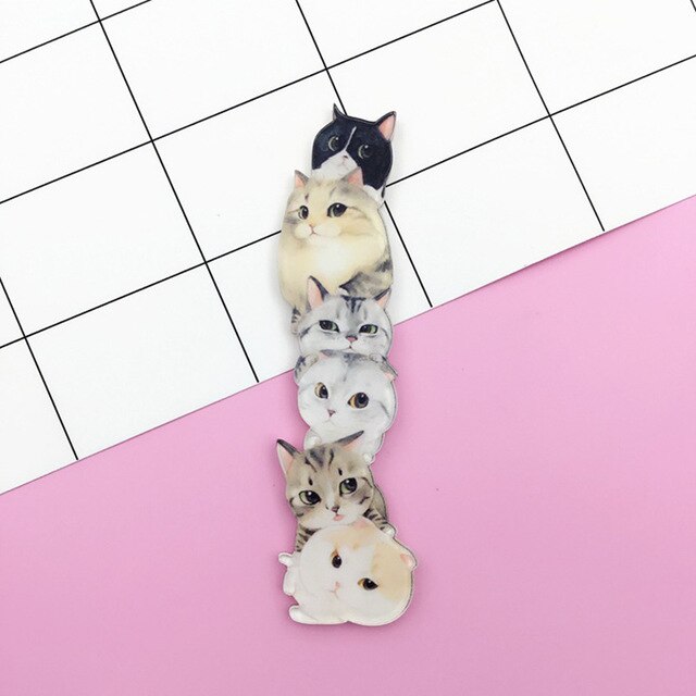 Cartoon Giraffe Konijn Kat Hond Broche Pinnen Acryl Dier Badges Vrouwen Mannen Japan Harajuku Broches Sieraden Rugzak Accessoires: 2490Y