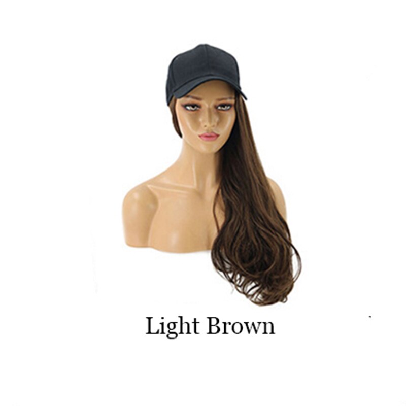 Explosie Stijl Haar En Hoed Een Stuk Baseball Hoed Outdoor Leisure Zonnehoed Zomer Piek Cap Vrouwen: 471-light brown