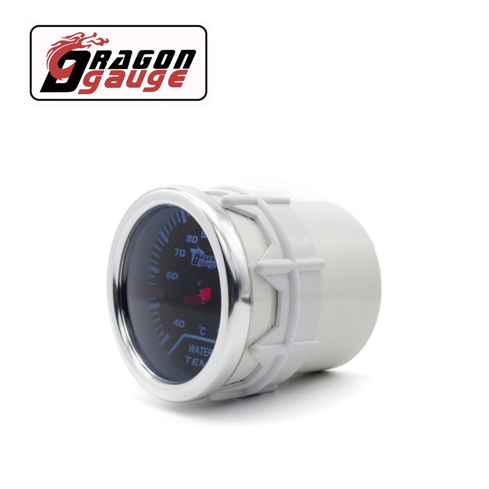 「DRAGON」 2&quot; 52mm Water Temperature Gauge With Water Temperature Sensor 40~140℃ Car Modified Gauge Fit for 12V Car