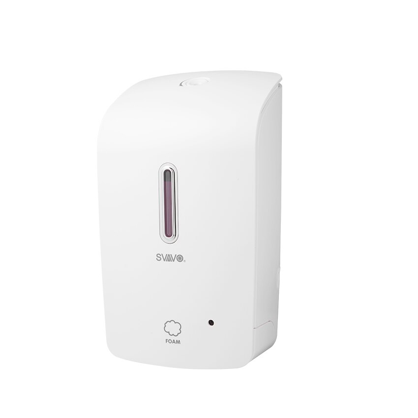 SVAVO 1000ml Automatic Foam Soap Dispenser Wall Mounted Infrared Smart Sensor Bathroom KitchenShower Shampoo Foam Soap Dispenser: white