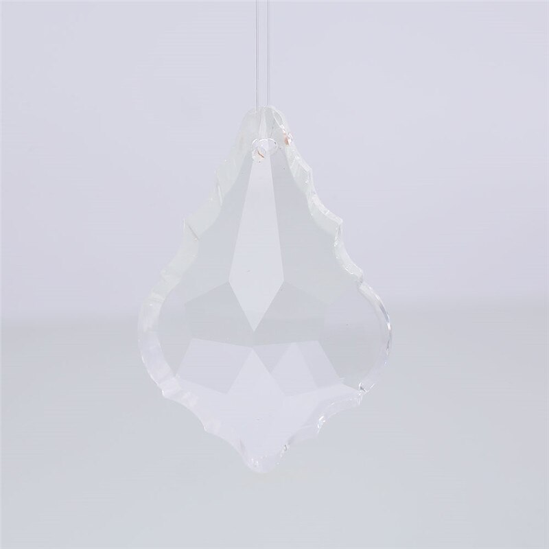 1pc 48mm Glas Maple Leaf Crystal Ball Prism Kroonluchter Suncatcher Lamp Hanger Kristallen Lamp Accessoires