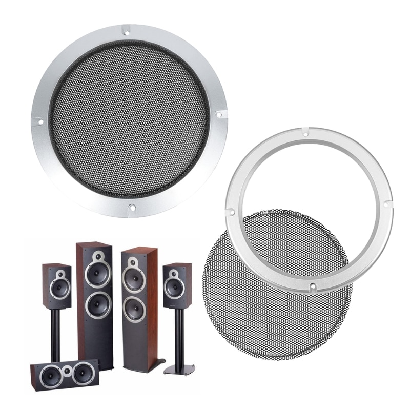 Cubierta protectora para altavoces de 2/3/4/5/6.5/8/10 pulgadas, marco de plástico, rejilla protectora, accesorios para altavoces circulares