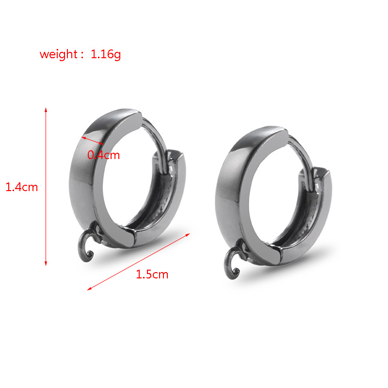 popular DIY Earrings Clasps Hooks for Woman Handmade Jewelry Making Accessories Hollow Earrings Hooks: 02gunblack