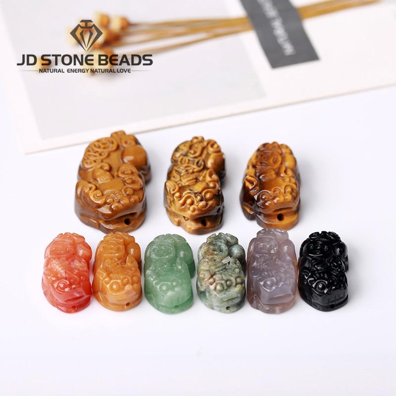 Natural Pixiu Brave Troops Agate Stone Beads Bangles & Bracelets Jewelry Lucky Energy Bracelet For Men Making