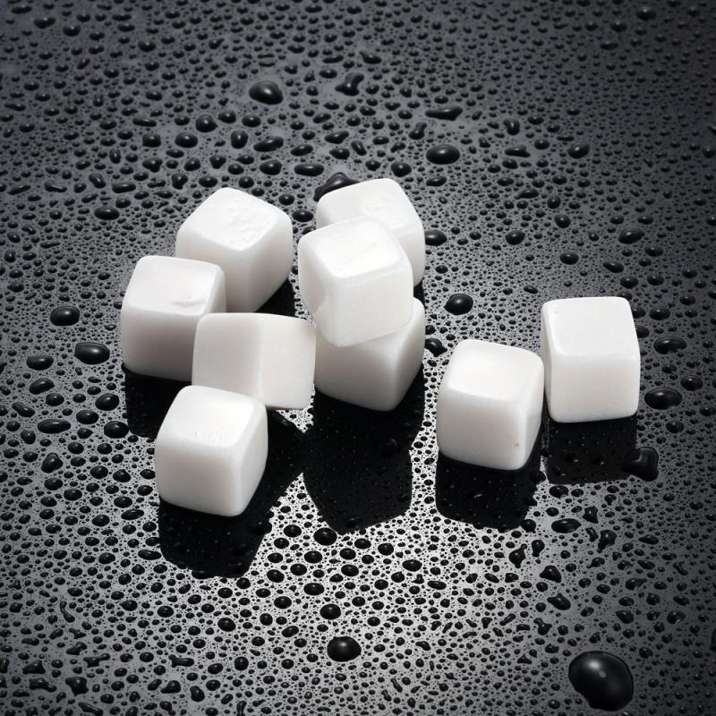 Whiskey Stones Set - 6/9 Granite Chilling Stones Whisky Rocks - Reusable Ice Cubes With Tongs Stopper - Best Drinking