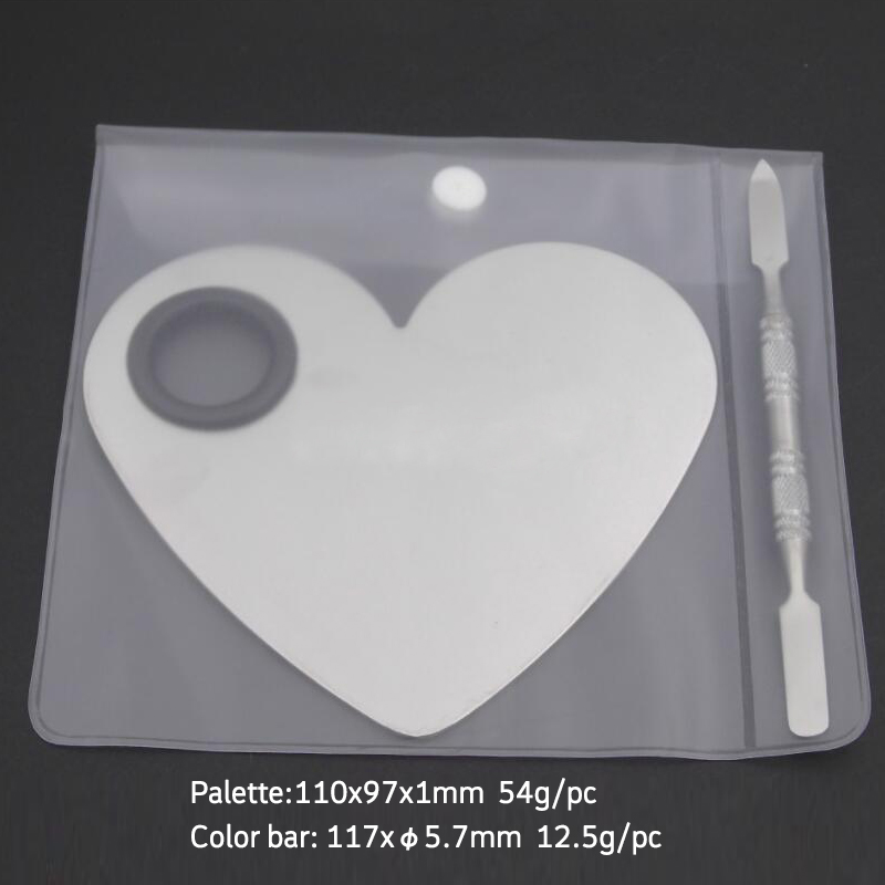 Paleta de pintura de acero inoxidable de , paleta de maquillaje para acuarela, pintura al óleo de acrílico, Material Escolar, suministro de arte