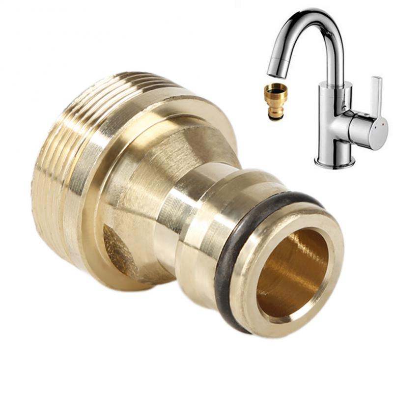1pc Universal 23 Mm Quick Connector Brass Kitchen Bathroom Faucet Tap Connector Garden Watering Hose Water Connection Adapters