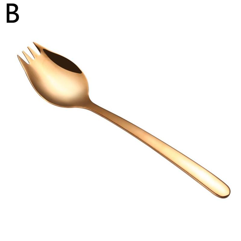 1pc Salad Spoons Steel Spoon Set Cutlery Gold Set Unique Lettuce Unique Cutlery Spoon Gold Tablewellware Dessert W7b9: B