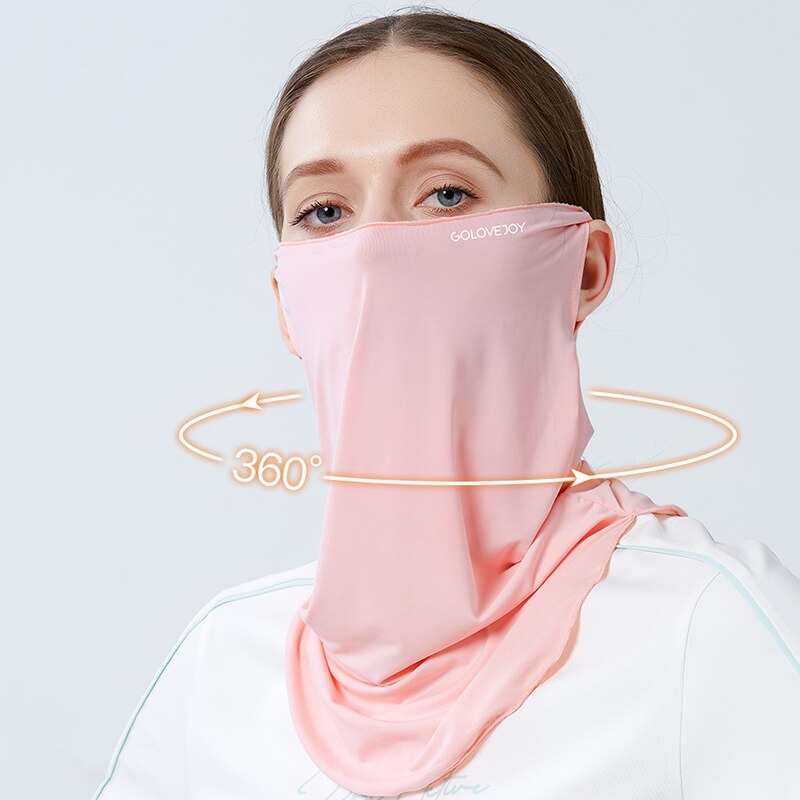 Sun Mask Female Neck Protection Sun Protection UV Protection Viscose Fiber Cold Feeling Hanging Ear Face Covering Mask Male TOA