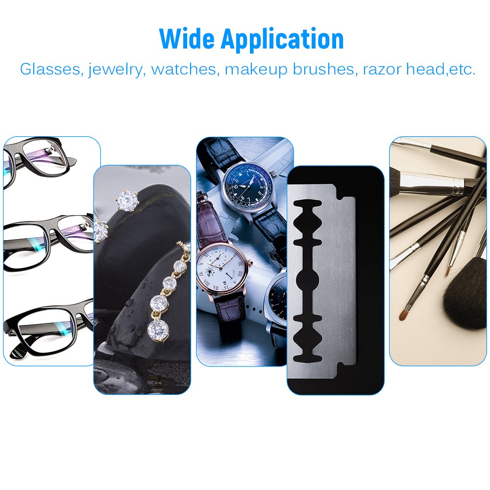 Ultrasonic Glasses Cleaner Minimalist-style Household Glasses Cleaning Tool Jewelry Cleaning Machine White MK-181-35W 220V