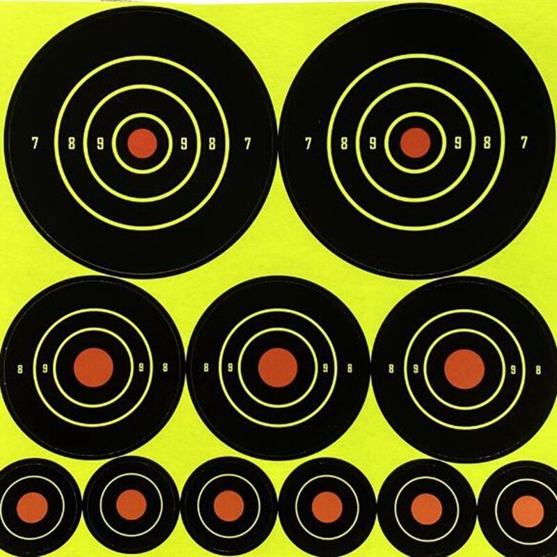 10Pcs Splatter Target Stickers Multi-Model Combination Adhesive Reactivity Firing Target