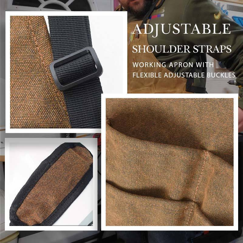 Multifunctional Tool Apron Multi-Pocket Waxed Canvas Waterproof Garden Woodworking Electrician Hardware Repair Tool Storage Bag