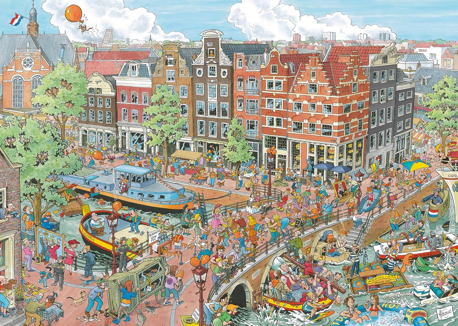 Amsterdam 1000/500/300 peças quebra-cabeças desafiador jogo de atividades familiares para sala de jogos quarto sala de estar presente de festa: ROXO