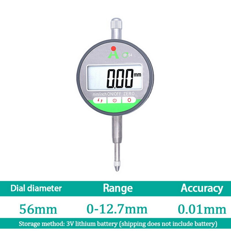 IP54 Digital Micrometer 0.01/0.001mm Electronic Micrometer Metric/Inch 0-12.7mm 0-25.4mm Precision Dial Indicator Gauge Met: White