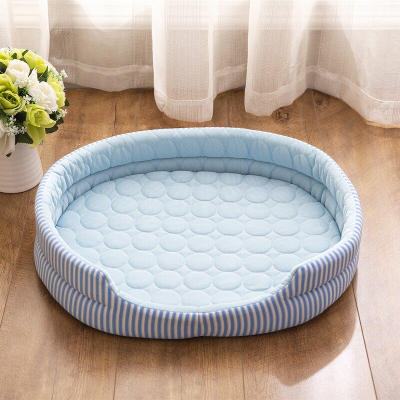 Alfombrilla de seda de hielo para cama de mascotas, cojín de hielo de verano, Enfriador de seda fría a prueba de humedad, esterillas de sofá portátiles para todas las estaciones, accesorios para mascotas