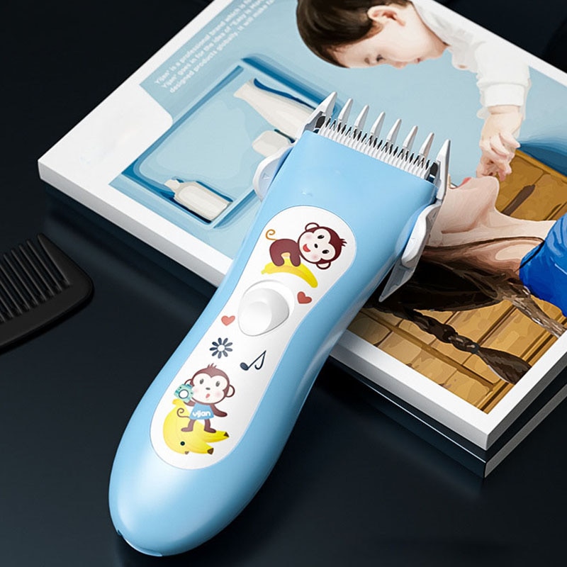 Elektrische Usb Oplaadbare Baby Haar Trimmer Tondeuse Baby Haar Zorg Snijden Remover Rustig Waterdichte Kids Infant Haar Scheerapparaat