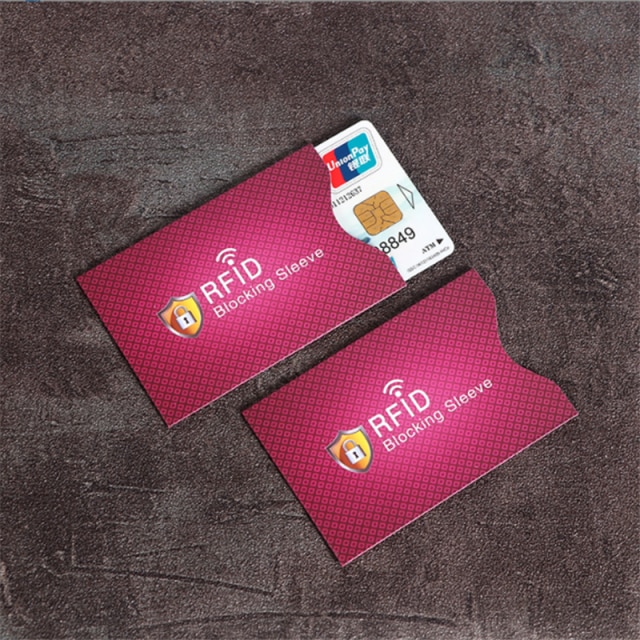 Protection antivol RFID pour cartes de crédit, Protection contre le blocage des manches du porte-cartes, étui en peau, étui pour cartes bancaires, 5 pièces: Gray Dove
