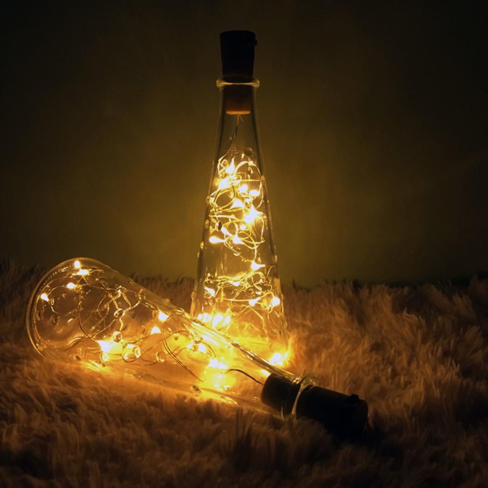 DOITOOL Weinflaschen-Lichterkette – Batteriebetrieben, LED, Farbwechselnd, Wasserdicht IP44, Für Deko