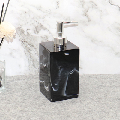 500ml marmor tekstur harpiks sæbedispenser til bad imitation jade guld sølv presning essens lotion flaske til bathrom: -en