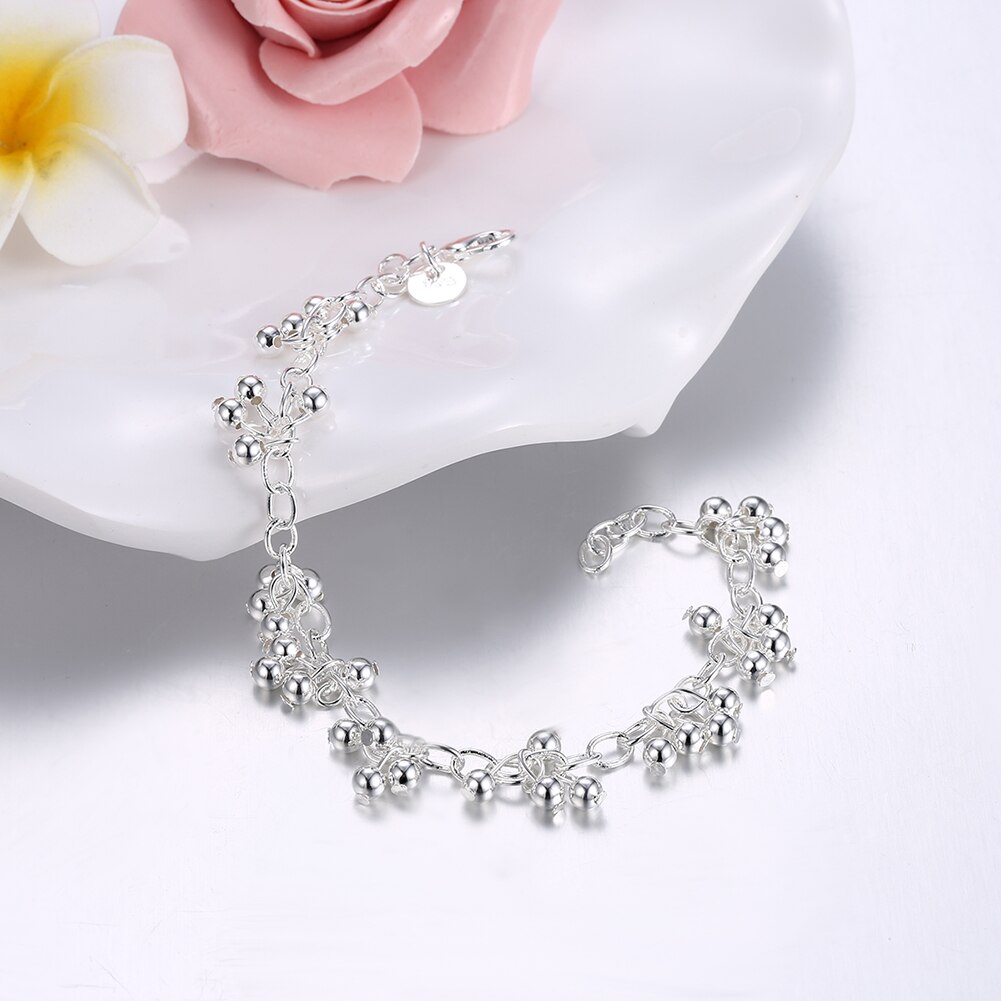 Popular 100% 925 sterling silver grape bead necklace bracelets for women, charming wild wedding party christmas jewelry