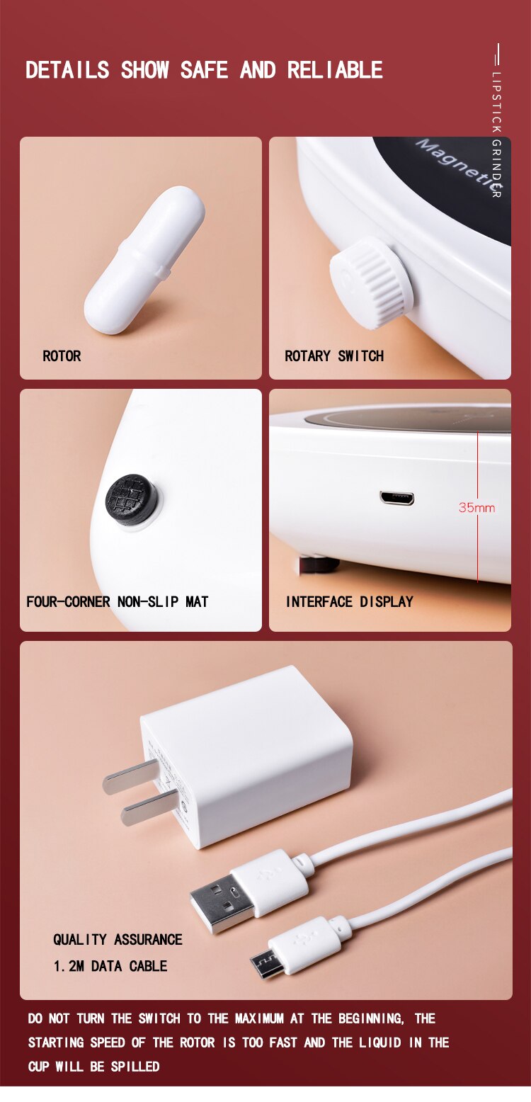 2L Magnetic Stirrer Magnetic stirrer bar Small Palm 4000rpm Laboratory Portable Stirrer