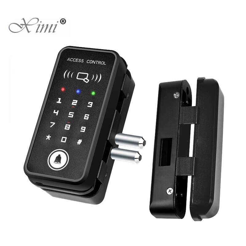 Frameless Glass Door Lock Office Glass Door Password Lock Single&Double Door Smart Card Key Door Lock XM-R1
