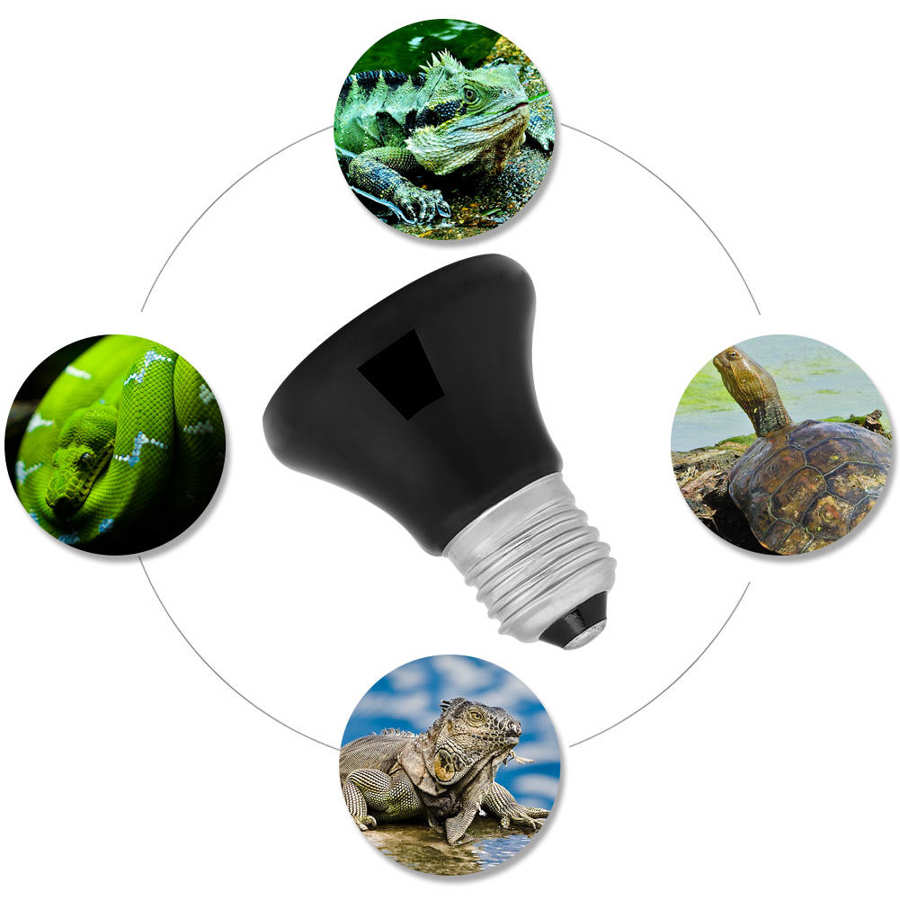Lámpara de calefacción de cerámica infrarroja para reptiles de mascotas, emisor de calor de 110V y 220V, Bombilla calefactora de 50W, 75W, 100W y 150W