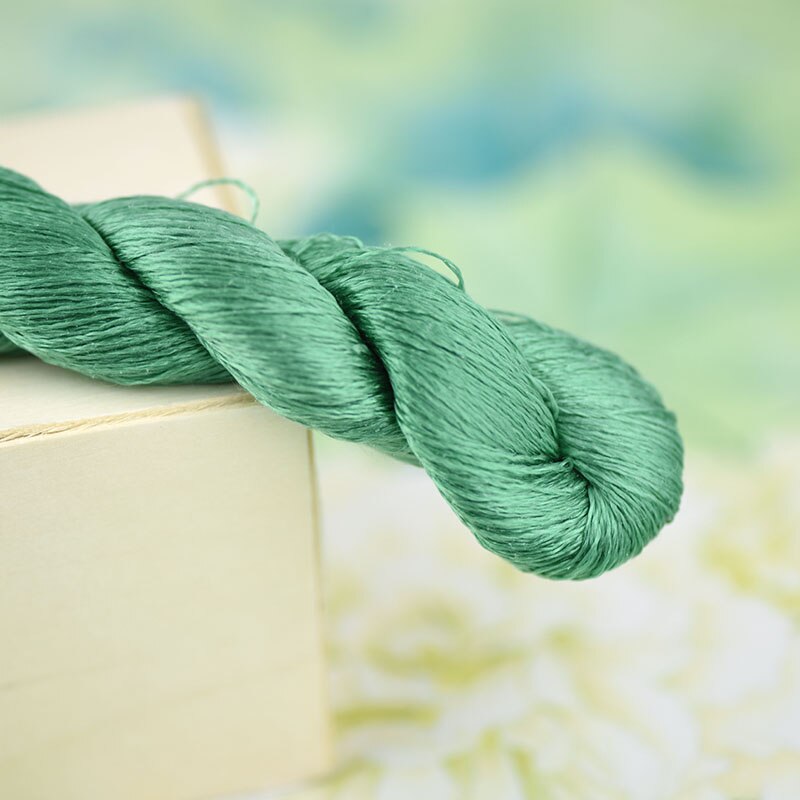 1pcs/400m silk embroidery thread / 100% silk thread /hand embroidery embroider cross stitch/dark green series/6 gradient colors: 3