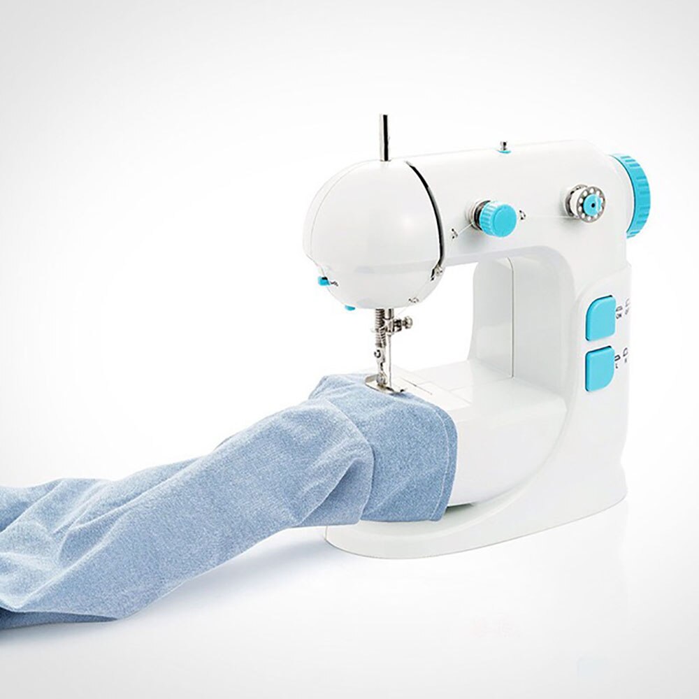 Mini Portable Handheld Sewing Machine Stitch Sew Needlework Cordless Clothes Fabrics Electrec DIY Manual Pedal