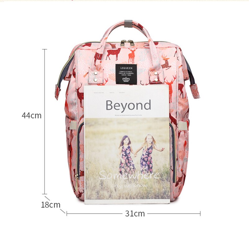 Lequeen Colorful Diaper Bag Waterproof Nappy Bag Large Capacity Maternity Bag Travel Backpack Nursing Bag
