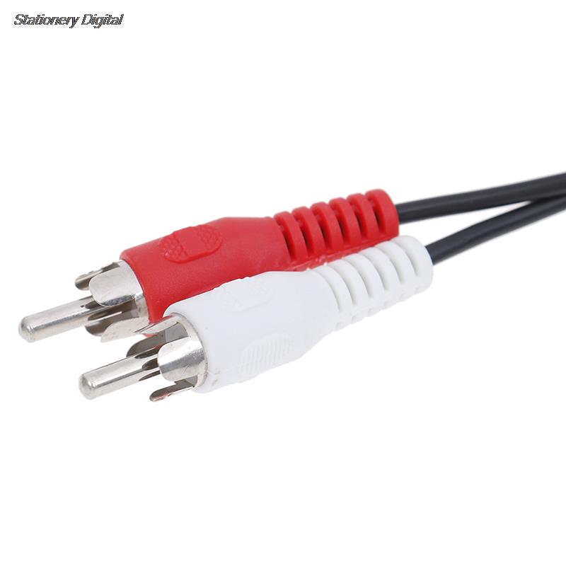 3.5mm- jack mini-stik til 2 rca-han stereo ohono-lydhøjttaleradapterkabel 3.5mm -han stereo  to 2 rca stereokonverteringskabel