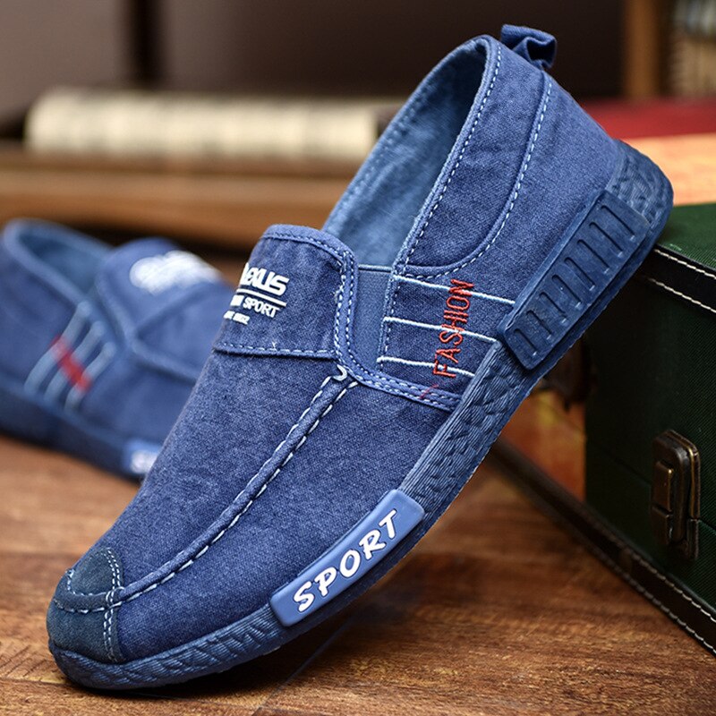 En schoenen denim heren casual schoenen sneakers man canvas schoenen ademende loafers herenschoenen krasovki volwassen schoenen
