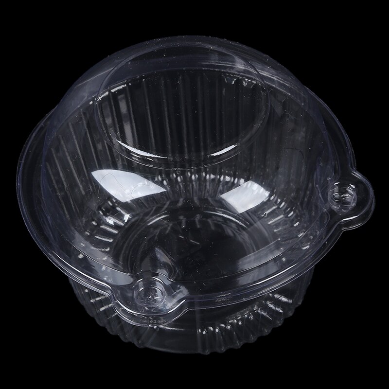 50 x Single Plastic Clear Cupcake Holder / Cake Container Dome Muffin Carrier