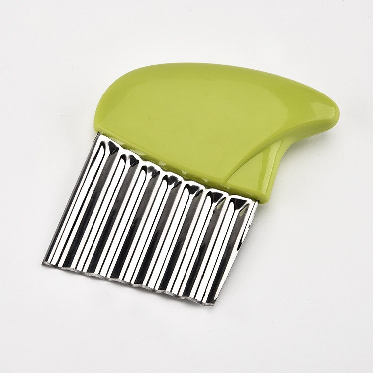 Wave Onion Potato Slicer Cutter Wrinkled French Fries Salad Corrugated Cutting Chopped Potato Slices Knife для кухни Gadgets: Green