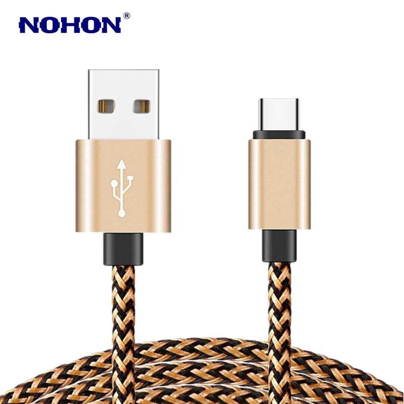 3m gevlochten type-c usb-datakabels voor huawei  p10 mate 10 mate 20 honor 20 10 9 8 samsung  s8 s9 plus oneplus android-kabels