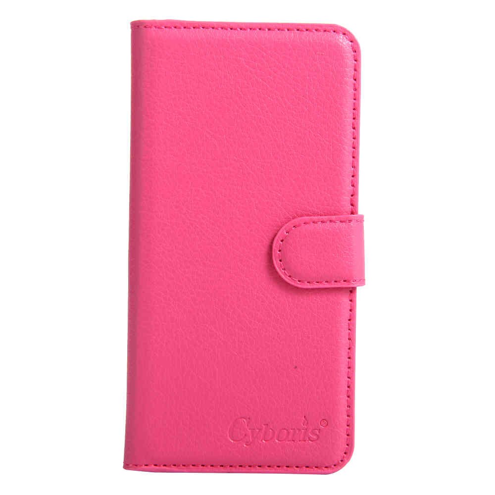 Funda para Motorola Droid Turbo 2 Cyboris para Moto X Force XT1585 XT1581 Flip Lichee Funda de cuero PU con tarjeta ranura para los titulares: rose