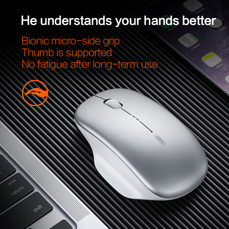INPHIC M1Profi Kabellose Maus, wiederaufladbare leise Maus, kabellose Bluetooth-Maus mit drei Modi, Leistungsanzeige + Typ-C-Aufladung