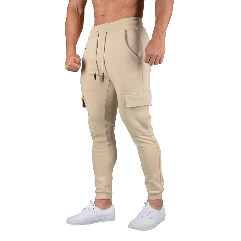 Sorte cargobukser mænd sport herems haremsbukser stor størrelse kaki bukser joggingbukser lange causal cargo bukser til mænd