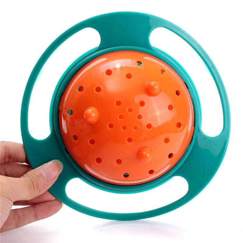 Tazón de giroscopio mágico para niños, práctico, rotativo, giratorio 360, a prueba de derrames, platos de alimentación sólidos