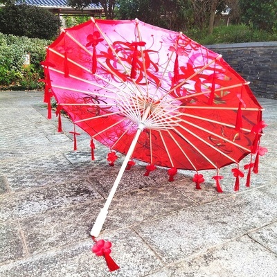 82 cm Chinesische Geölte Papier Regenschirm Falten Seide Hanfu Alte Kostüm Frau Hanfu Cos Foto Dekoration Tanz Paraguas Mujer: Armee Grün