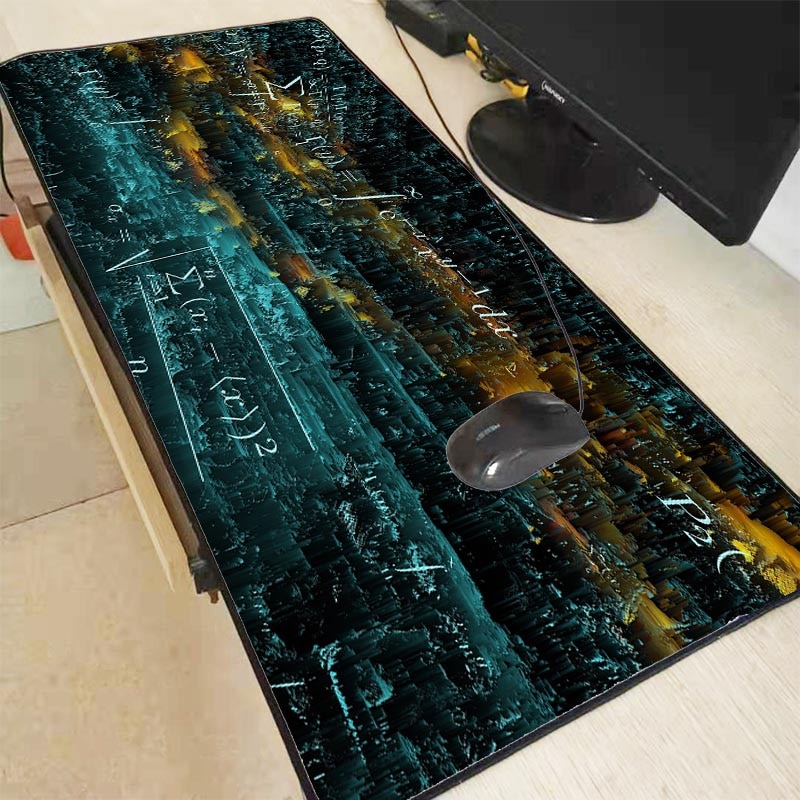 Mairuige Simple Blackboard Math Durable Rubber Large Waterproof Mouse Mat Pad Size for 400*900*3mm Lock Edge Mousepad