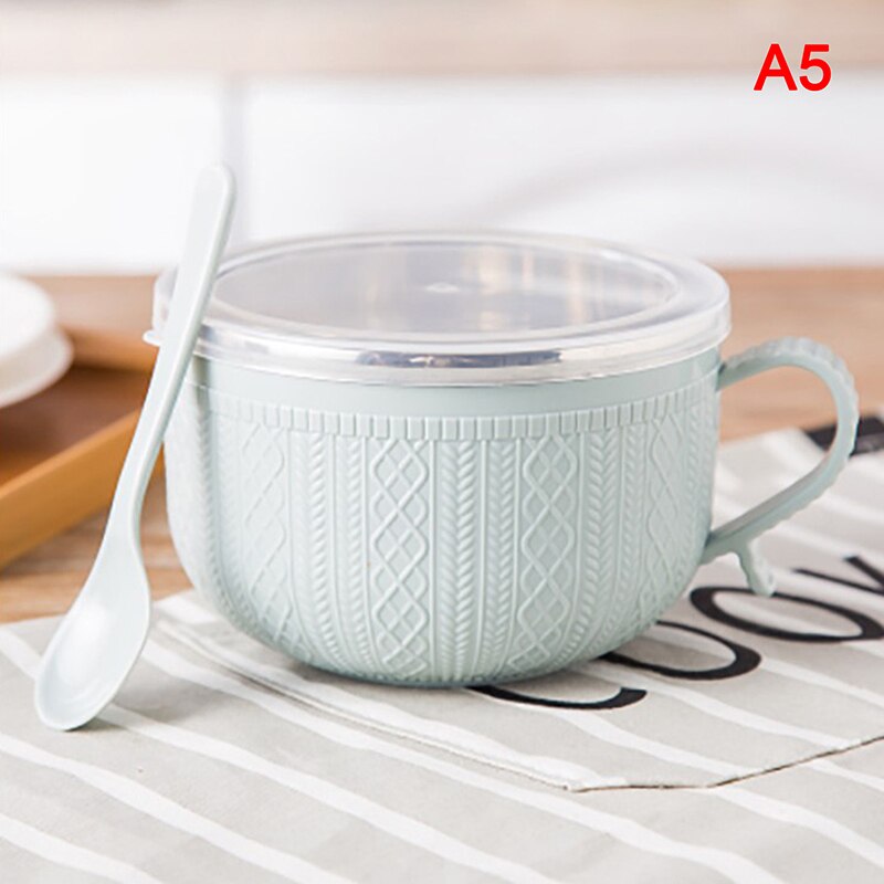 Stainless Steel Double Ramen Bowl Instant Noodle Bowl Anti-scalding Cute Rabbit: 5